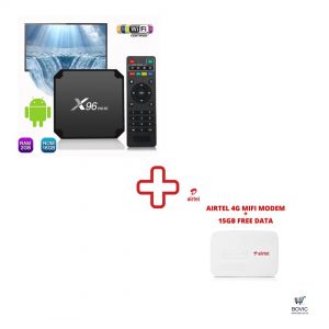 Airtel Modem + X96 mini android box www.bovic.co.ke